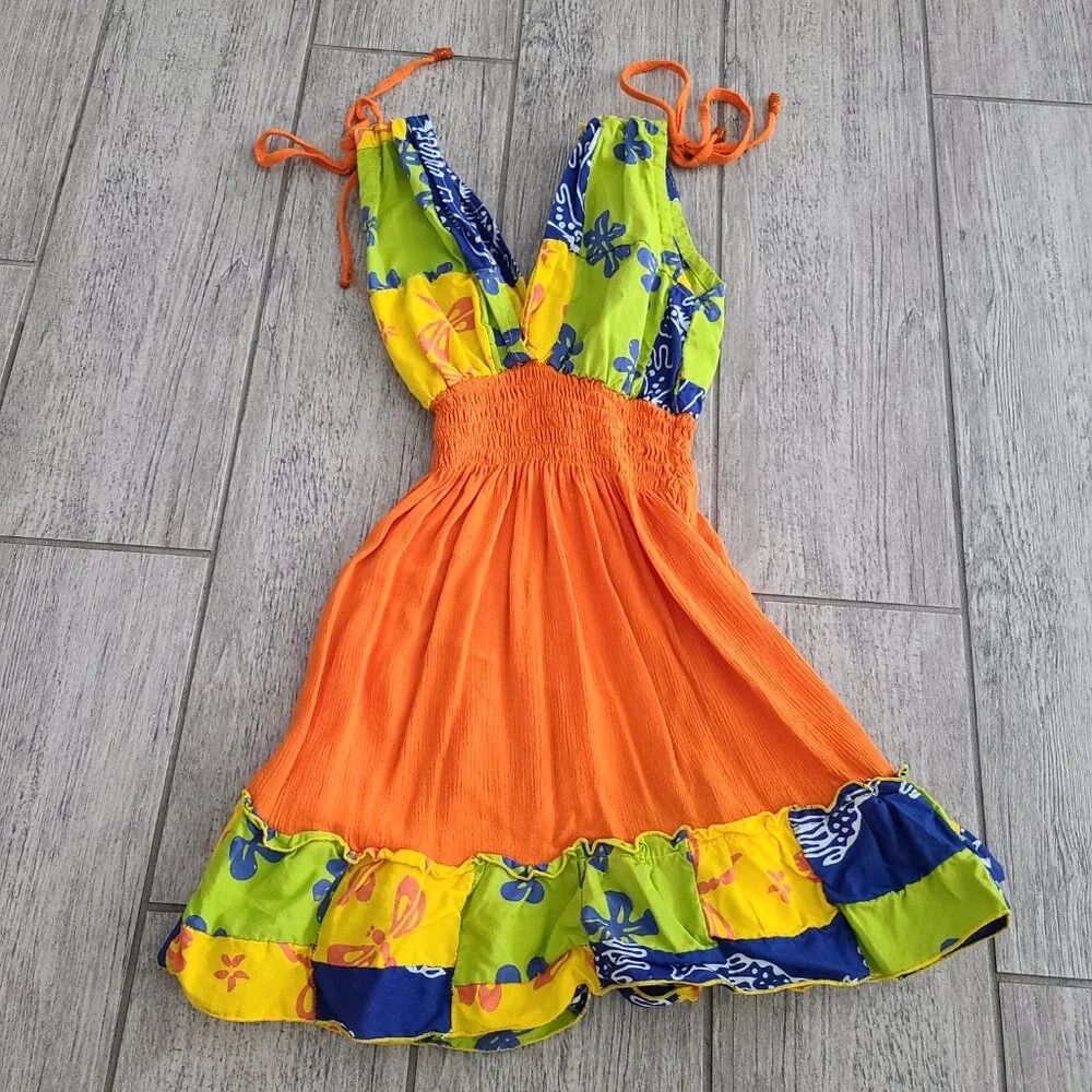 Balina Girls Colorful Hawaiian Sundress Size M